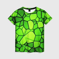 Женская футболка Зеленая мозаика