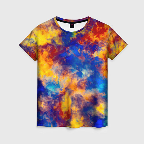 Женская футболка Огненно-синий полутон / 3D-принт – фото 1