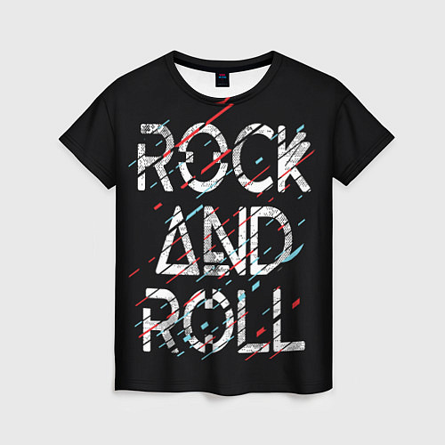 Женская футболка Rock And Roll / 3D-принт – фото 1