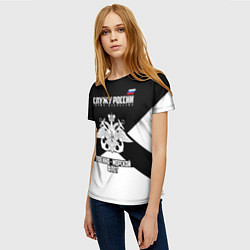 Футболка женская Военно - морской флот, цвет: 3D-принт — фото 2