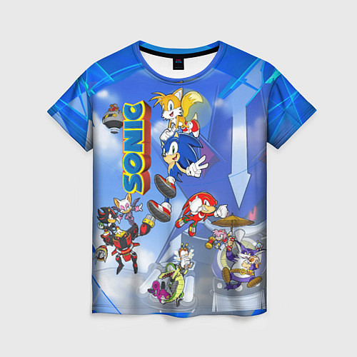Женская футболка Sonic / 3D-принт – фото 1