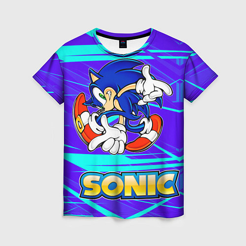 Женская футболка Sonic / 3D-принт – фото 1