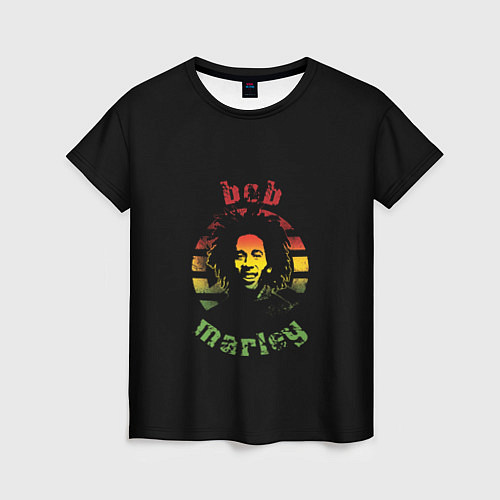 Женская футболка Боб Марли / 3D-принт – фото 1