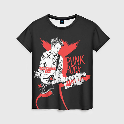 Женская футболка Punk-rock / 3D-принт – фото 1