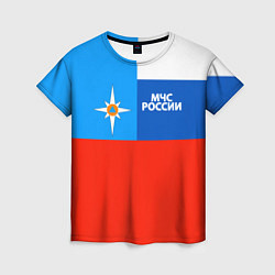 Футболка женская Флаг МЧС России, цвет: 3D-принт