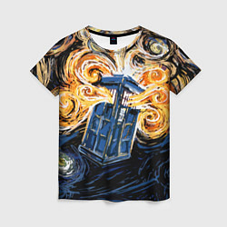 Женская футболка Van Gogh Tardis