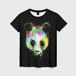 Женская футболка Панда в краске