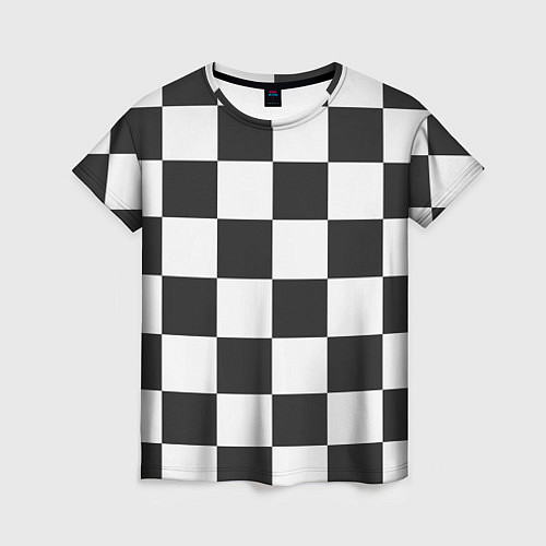 Женская футболка Шахматка / 3D-принт – фото 1