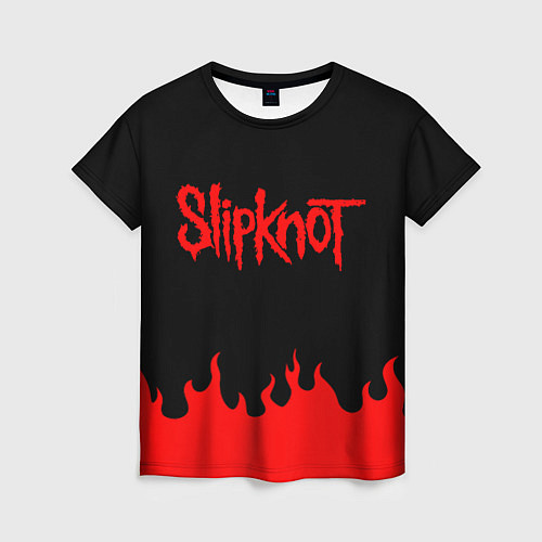 Женская футболка SLIPKNOT / 3D-принт – фото 1