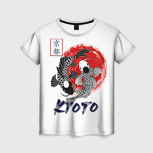 Женская футболка Карпы Кои Киото / 3D-принт – фото 1