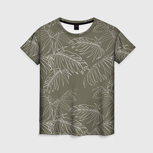 Женская футболка Листья пальмы / 3D-принт – фото 1