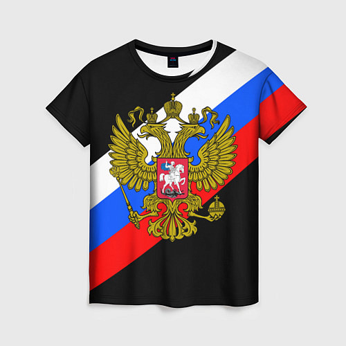 Женская футболка РОССИЯ / 3D-принт – фото 1