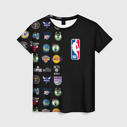 Футболка женская NBA Team Logos 2, цвет: 3D-принт