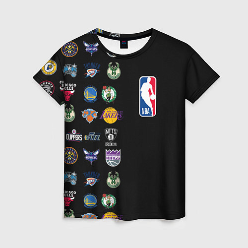 Женская футболка NBA Team Logos 2 / 3D-принт – фото 1