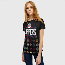 Футболка женская Los Angeles Clippers 2, цвет: 3D-принт — фото 2