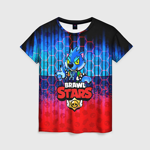 Женская футболка BRAWL STARS:LEON / 3D-принт – фото 1