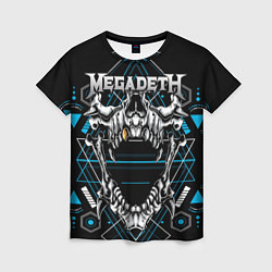 Футболка женская Megadeth, цвет: 3D-принт