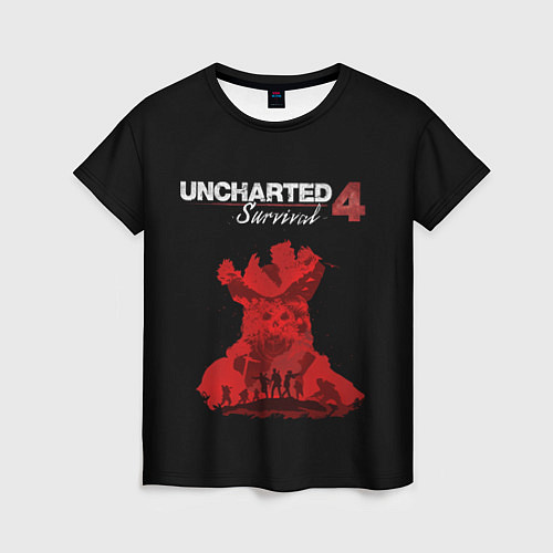 Женская футболка UNCHARTED 4 / 3D-принт – фото 1