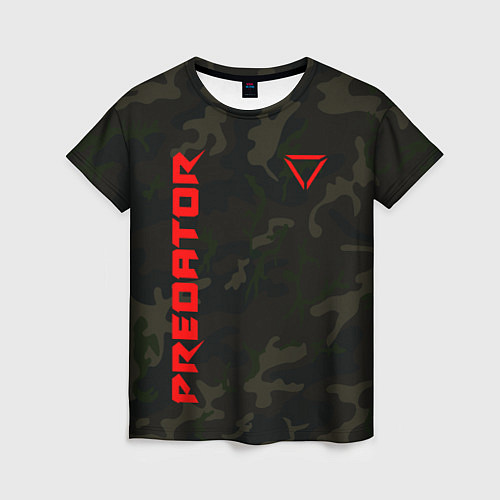 Женская футболка Predator Military / 3D-принт – фото 1