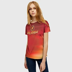 Футболка женская The Flash Logo Pattern, цвет: 3D-принт — фото 2
