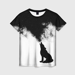 Женская футболка Galaxy wolf