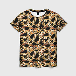 Женская футболка Versace Леопардовая текстура