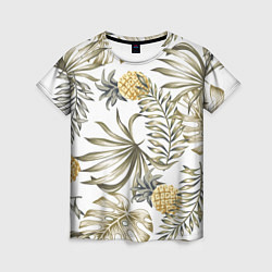 Женская футболка Тропики хаки