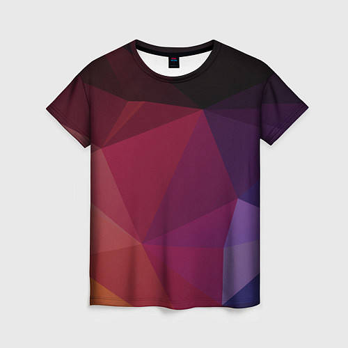 Женская футболка Полигональный фон / 3D-принт – фото 1