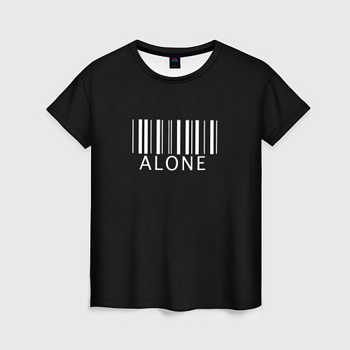 Женская футболка Alone / 3D-принт – фото 1