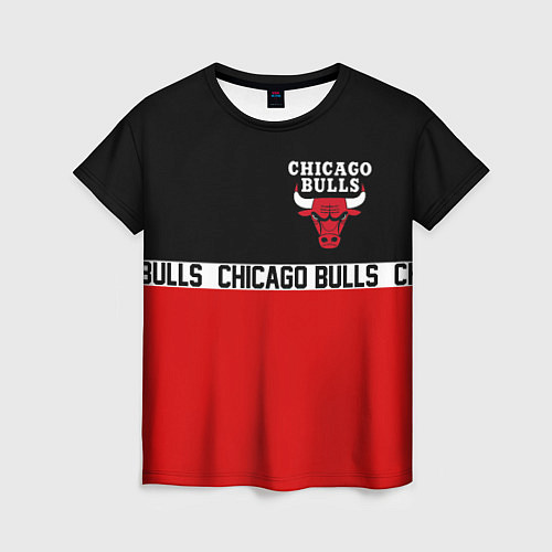 Женская футболка CHICAGO BULLS / 3D-принт – фото 1