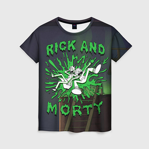 Женская футболка Рик и Морти / 3D-принт – фото 1
