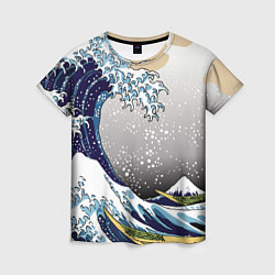 Женская футболка The great wave off kanagawa