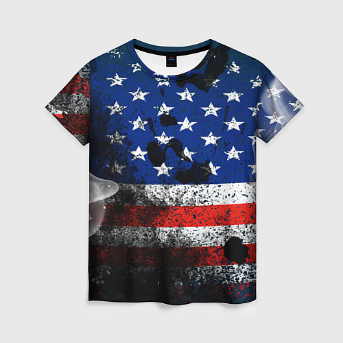 Женская футболка США / 3D-принт – фото 1