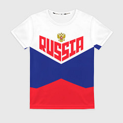 Футболка женская Russia, цвет: 3D-принт