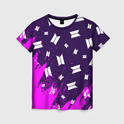 Футболка женская BTS БТС, цвет: 3D-принт