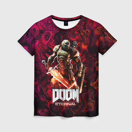 Женская футболка Doom Eternal Дум Этернал / 3D-принт – фото 1