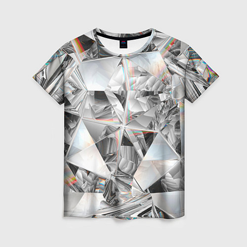 Женская футболка Зеркальный калейдоскоп / 3D-принт – фото 1