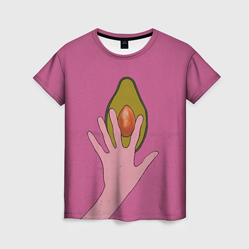 Женская футболка Avocado / 3D-принт – фото 1