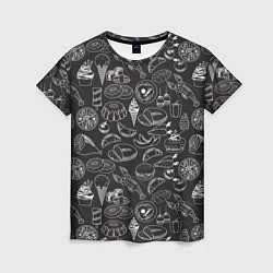 Футболка женская Еда, цвет: 3D-принт