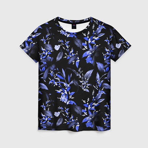 Женская футболка Ночные цветы / 3D-принт – фото 1