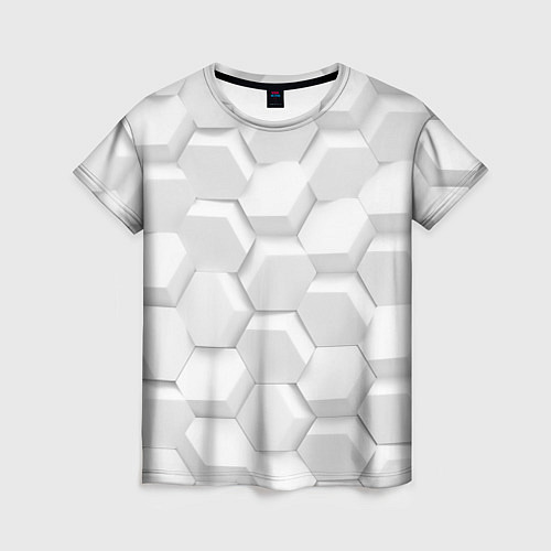 Женская футболка 3D WHITE / 3D-принт – фото 1
