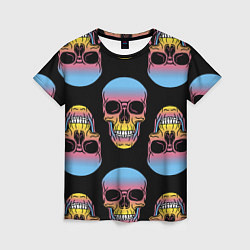 Женская футболка Neon skull!