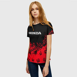 Футболка женская HONDA ХОНДА, цвет: 3D-принт — фото 2