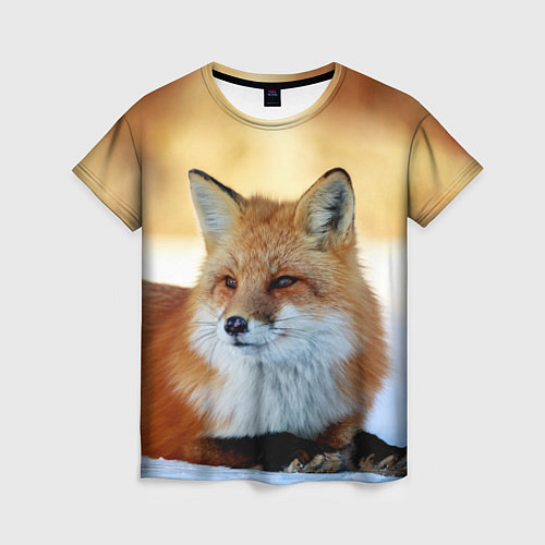 Женская футболка Лиса / 3D-принт – фото 1