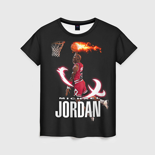 Женская футболка MICHAEL JORDAN / 3D-принт – фото 1