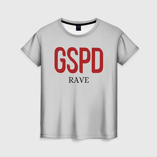 Женская футболка GSPD rave / 3D-принт – фото 1