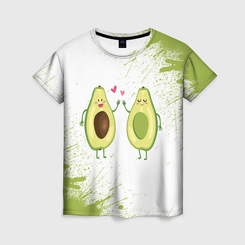 Женская футболка Авокадо / 3D-принт – фото 1