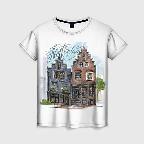 Женская футболка Амстердам / 3D-принт – фото 1