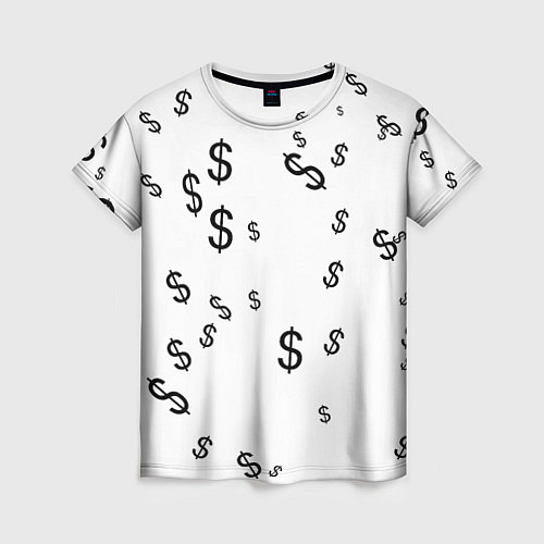 Женская футболка Доллар / 3D-принт – фото 1
