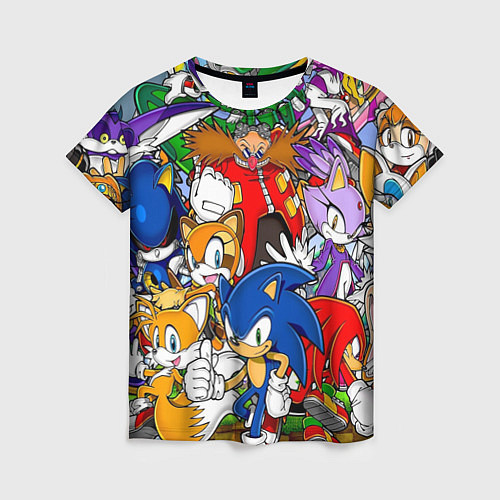Женская футболка Sonic / 3D-принт – фото 1